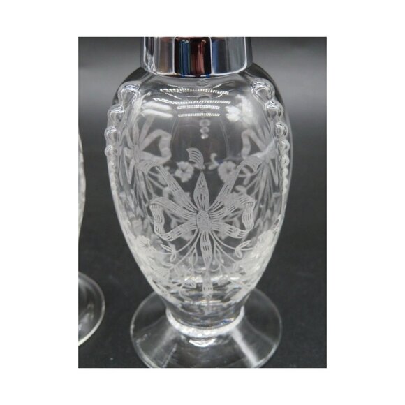Vintage Heisey Orchid Salt and Pepper Shaker set in excellent condition - Picture 2 of 8